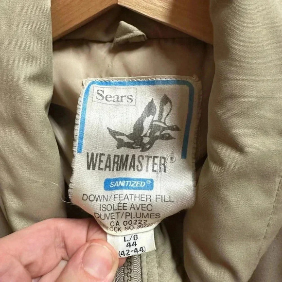 Vintage 1980s Sears Wearmaster Down Filled Zip-up Jacket - Picture 3 of 5